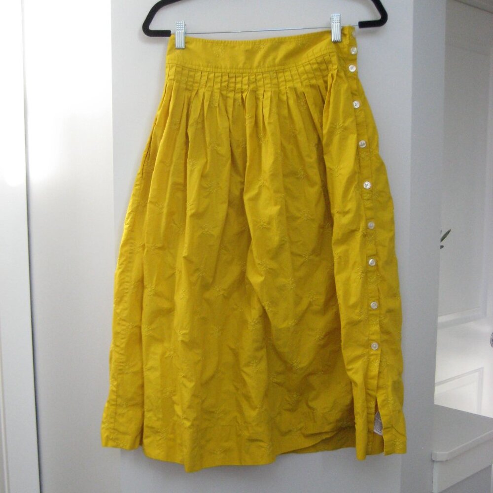 Very bright yellow fun button down the side GAP maxi skirt